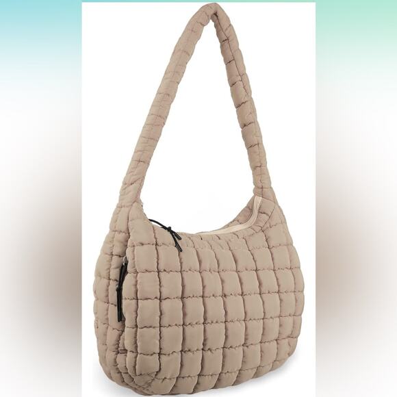 Handbags - Quilted Puffer Tote Bag Purse Puffy Crossbody Shoulder Bag,Lightweight Nylon Bag